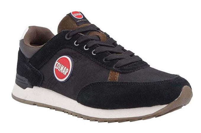 COLMAR Sneakers Uomo art. TRAVIS COLORS 007 in tessuto/suede Black/Brown