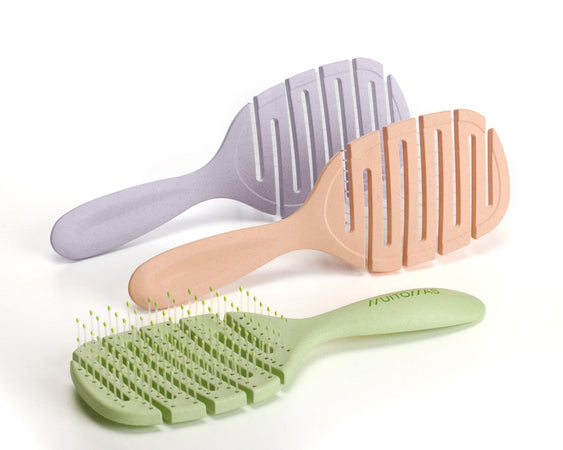 Spazzola Piatta Muitomas Hairbrushlgn Verde per Capelli