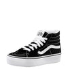 VANS Sneakers alte Donna art. Sk8-Hi Platform 2 (VN0A3TKN6BT1) in tela Black/True White