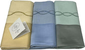 3 Asciugamani E 3 Ospiti Di 100% Lino Ricamato Con Bordo Di Raso In Cotone Art. Boccino Broderie Casa e cucina/Tessili per la casa/Biancheria da bagno/Asciugamani/Set di asciugamani Biancheria Arredo Home - Nola, Commerciovirtuoso.it