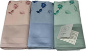 3 Asciugamani E 3 Ospiti Di Lino Ricamato Con Bordo Di Raso Art.foglie Var.1 Broderie Casa e cucina/Tessili per la casa/Biancheria da bagno/Asciugamani/Set di asciugamani Biancheria Arredo Home - Nola, Commerciovirtuoso.it