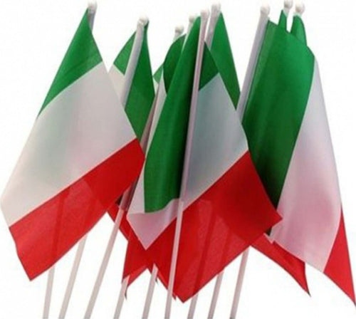 3 BANDIERE CON ASTA 45X30 ITALIA ITALIANA TRICOLORE NAZIONALE MONDIALI EUROPEI Sport e tempo libero/Fan Shop/Bandiere e striscioni/Bandierine Trade Shop italia - Napoli, Commerciovirtuoso.it