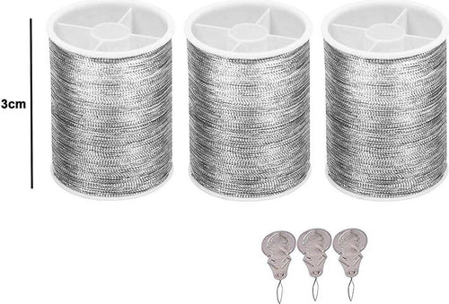 3 Bobine Rotoli Filo Poliestere Metallico + Infila Ago Argentato Ricamo Cucito Casa, arredamento e bricolage > Hobby e collezionismo > Accessori Cucito Trade Shop italia - Napoli, Commerciovirtuoso.it