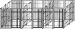 3 Box per Cani Uniti con Zincatura a Caldo in Rete Ciascuno da 200x200x Altezza 180 Cm Prodotti per animali domestici/Cani/Cucce gabbiette e recinzioni/Recinti da esterno Ogomondo - Martina Franca, Commerciovirtuoso.it