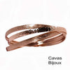 3 braccialetti a cerchio in bronzo