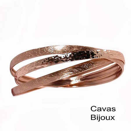 3 braccialetti a cerchio in bronzo