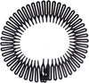 3-Cerchietto-Frontino-Raggiera-Nero-10cm-Ferma-Capelli-In-Plastica-Acconciatura