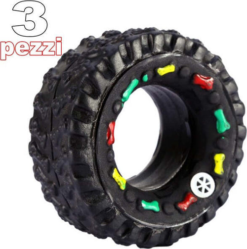 3 Giocattolo Ruota Pneumatico Gomma Suono Resistente Da Masticare Per Cani Prodotti per animali domestici/Cani/Giocattoli/Giochi con squeak Trade Shop italia - Napoli, Commerciovirtuoso.it