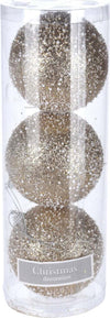 3 palline per albero di natale Champagne Ø 10 cm pendaglio decorato Casa e cucina/Decorazioni per interni/Addobbi e decorazioni per ricorrenze/Decorazioni natalizie/Addobbi e decorazioni/Palle e palline MagiediNatale.it - Altamura, Commerciovirtuoso.it