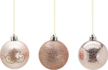 3 Palline per albero di natale in PVC rosa da Ø 6 cm pendaglio decorato Casa e cucina/Decorazioni per interni/Addobbi e decorazioni per ricorrenze/Decorazioni natalizie/Addobbi e decorazioni/Palle e palline MagiediNatale.it - Altamura, Commerciovirtuoso.it