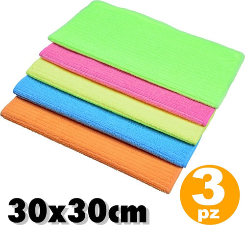 3 PEZZI PANNO STROFINACCIO DA CUCINA IN MICROFIBRA 30 X 30 CM PULIZIA CASA BAGNO Casa e cucina/Detergenti e prodotti per la pulizia/Panni per pulizia Trade Shop italia - Napoli, Commerciovirtuoso.it
