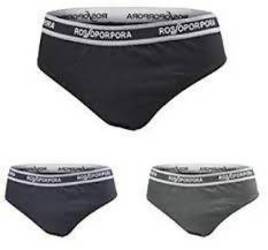 3 Pezzi Slip Uomo in Cotone a Tinta unita con Elastico - Rossoporpora Art. ROSS