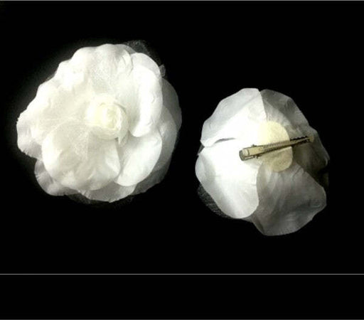 3-Pinza-Molletta-Metallo-Rosa-Bianco-Bianca-Fiore-Rose-Capelli-Accessori-Sposa