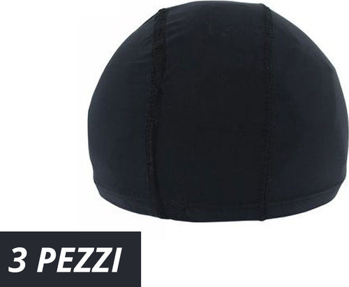 3 Pz Cuffia Piscina Mare Nuoto Pressata Monocolore Nera Con Fascia Elastica 2 Cm Sport e tempo libero/Attività ricreative all'aperto/Sport acquatici/Nuoto/Cuffie Trade Shop italia - Napoli, Commerciovirtuoso.it