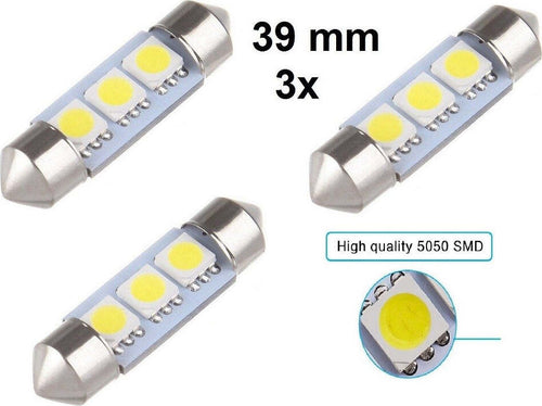 3 X Festoon Siluro 39 Mm Bulb 3 Led Smd C5w W5003 T11 5050 12v Auto Abitacolo Auto e Moto/Parti per auto/Luci lampadine e indicatori/Lampadine/Lampadine per interno auto/Lampadine tettuccio Trade Shop italia - Napoli, Commerciovirtuoso.it