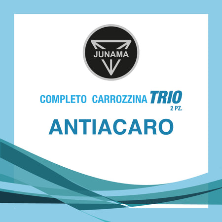 Completo Materassino Carrozzina Trio Junama Antiacaro 2Pz