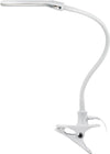 Lampada LED con Lente d'ingrandimento Base di Appoggio e Clip da Tavolo 6W Bianco