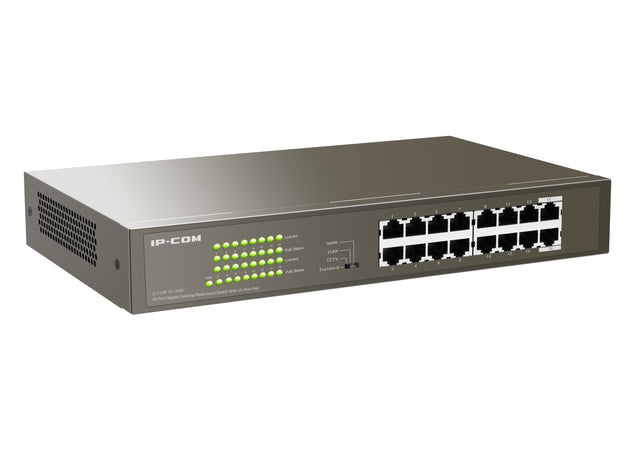 Switch 16 Porte Gigabit Desktop/Rack con 16 porte PoE+, G1116P-16-150W