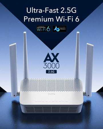 Mesh Router Wi-Fi 6 AX3000 Super Veloce Dual Band 2,5 Gbps WAN, WR3000H