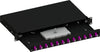 Cassetto Ottico 19'' Scorrevole con 12 Bussole LC Duplex Multimodale OM4 Nero