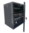 Armadio Rack 19'' a Muro 12 Unità P.600 mm Flat Pack Nero