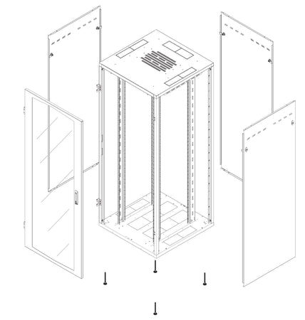Armadio Server Rack NextGen 1000 19'' 800x1000 38U Nero