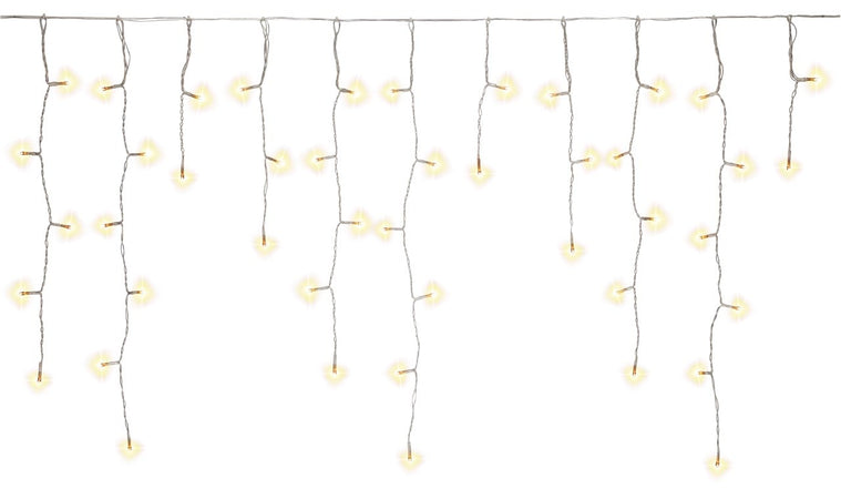 Catena Luminosa 400 Luci LED a Cascata Bianco Caldo IP44 con Timer