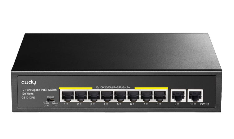 Switch Gigabit PoE+ 10 Porte, GS1010PE