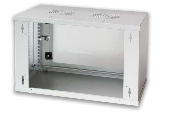 Armadio Rack 19'' a muro 10 unità prof. 400 Grigio Assemblato