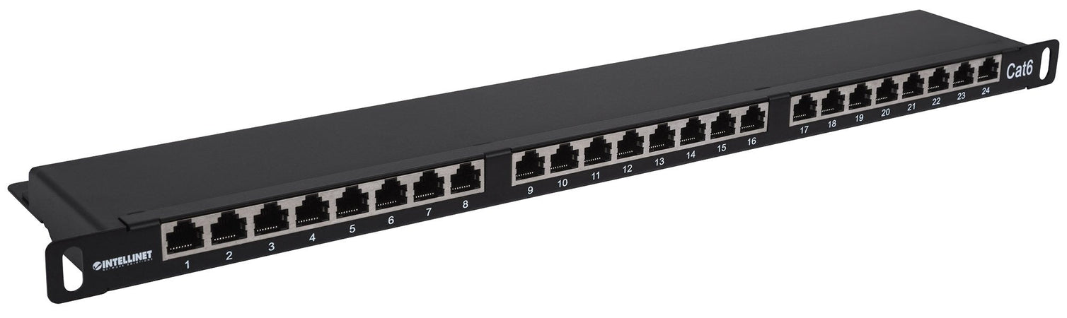 Pannello Patch 24 posti 19'' 0.5U Cat6 FTP Nero