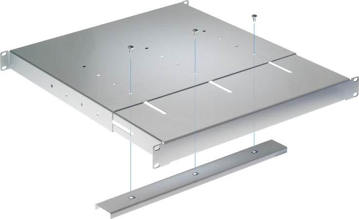 Mensola estensibile per Rack 19'' 1U Grigio 4 punti