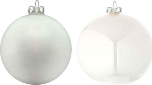 30 palline natalizie di vetro Bianco Lucido ed Opaco da Ø 6 cm, Pendaglio Tinta Unita Casa e cucina/Decorazioni per interni/Addobbi e decorazioni per ricorrenze/Decorazioni natalizie/Addobbi e decorazioni/Palle e palline MagiediNatale.it - Altamura, Commerciovirtuoso.it