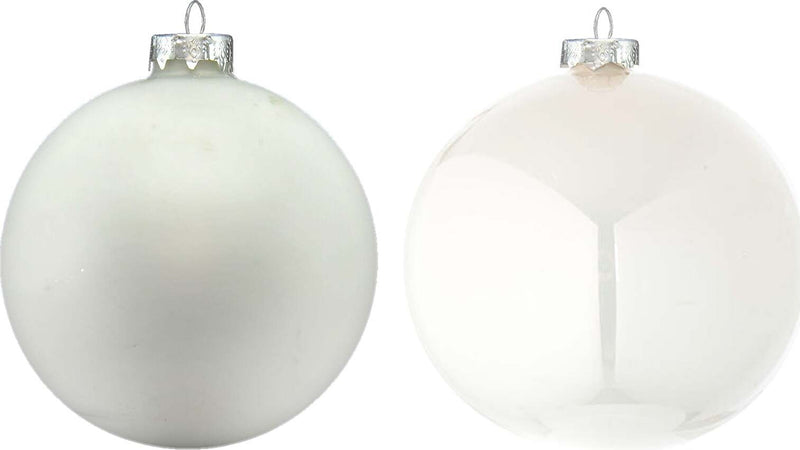 30 palline natalizie di vetro Bianco Lucido ed Opaco da Ø 6 cm, Pendaglio Tinta Unita Casa e cucina/Decorazioni per interni/Addobbi e decorazioni per ricorrenze/Decorazioni natalizie/Addobbi e decorazioni/Palle e palline MagiediNatale.it - Altamura, Commerciovirtuoso.it