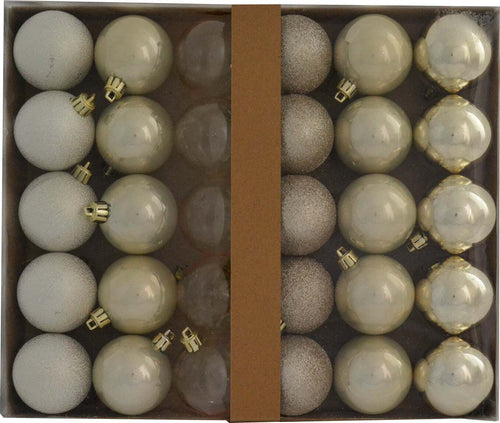 30 palline natalizie in PVC Beige Lucido e Opaco da Ø 6 cm, Pendaglio Tinta Unita Casa e cucina/Decorazioni per interni/Addobbi e decorazioni per ricorrenze/Decorazioni natalizie/Addobbi e decorazioni/Palle e palline MagiediNatale.it - Altamura, Commerciovirtuoso.it