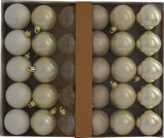 30 palline natalizie in PVC Beige Lucido e Opaco da Ø 6 cm, Pendaglio Tinta Unita Casa e cucina/Decorazioni per interni/Addobbi e decorazioni per ricorrenze/Decorazioni natalizie/Addobbi e decorazioni/Palle e palline MagiediNatale.it - Altamura, Commerciovirtuoso.it