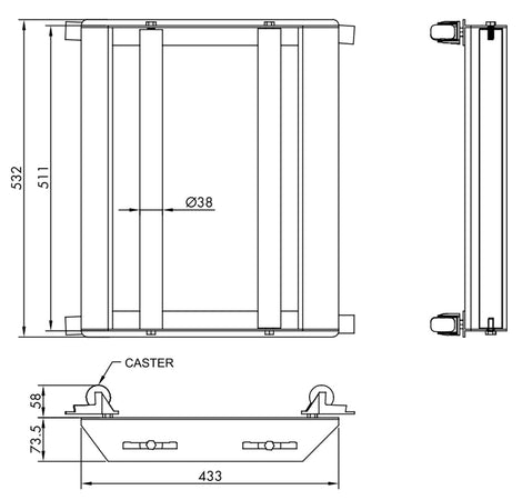 Rullo Avvolgicavo Professionale con Ruote e Freno