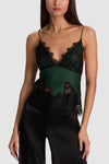 Alice + Olivia Top Black/green da donna