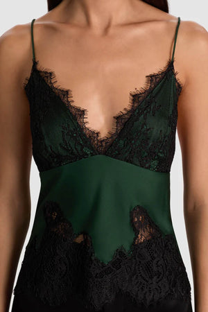 Alice + Olivia Top Black/green da donna