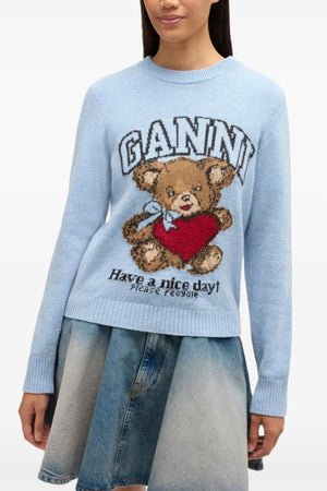 GANNI Maglie Azzurro da donna