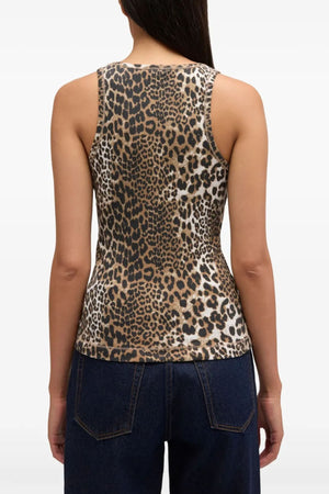 GANNI Top Marrone da donna