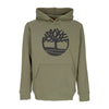 TIMBERLAND Felpa Cappuccio Uomo Tree Logo Hoodie Cassel Earth/black da uomo
