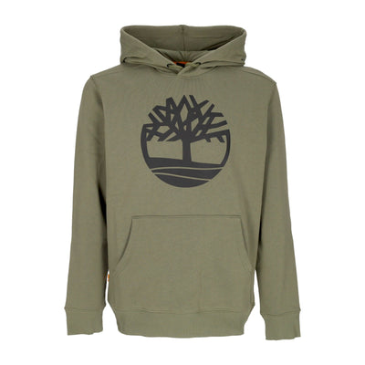 TIMBERLAND Felpa Cappuccio Uomo Tree Logo Hoodie Cassel Earth/black da uomo