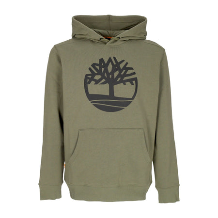 TIMBERLAND Felpa Cappuccio Uomo Tree Logo Hoodie Cassel Earth/black da uomo