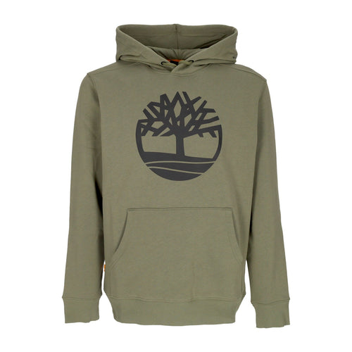 TIMBERLAND Felpa Cappuccio Uomo Tree Logo Hoodie Cassel Earth/black da uomo