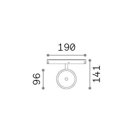 Proiettore Regolabile On-Off Ego Alluminio Bianco 1 Luce 9W 3000K Luce Calda