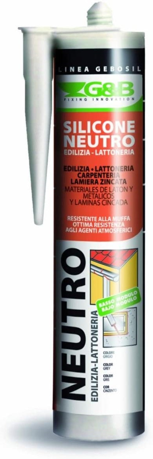 SILICONE NEUTRO PER LATTONERIA 'GEBOSIL' TESTA DI MORO ML 310 PZ 12 - DF 9007862