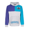 MITCHELL & NESS Felpa Cappuccio Uomo Nba Tie Breaker Fleece Hoodie Hardwood Classics Chahor Grey Heather/purple da uomo