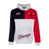 MITCHELL & NESS Felpa Cappuccio Uomo Nba Tie Breaker Fleece Hoodie Hardwood Classics Chibul Grey Heather/red da uomo