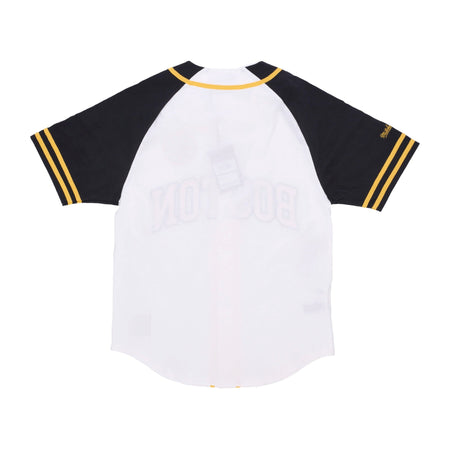 MITCHELL &amp; NESS Casacca Bottoni Uomo Nhl Practice Day Button Front Jersey Bosbru White da uomo