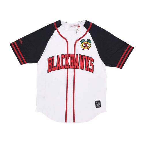 MITCHELL & NESS Casacca Bottoni Uomo Nhl Practice Day Button Front Jersey Chibla White da uomo